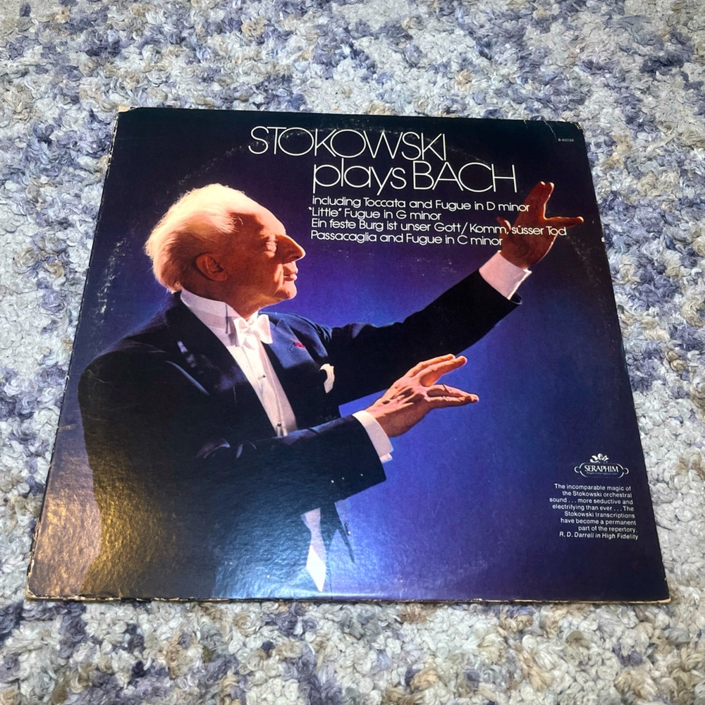 Stokowski Plays Bach Vinyl Record
